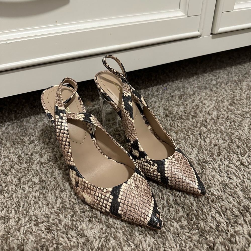 Aldo Snake Print Heels